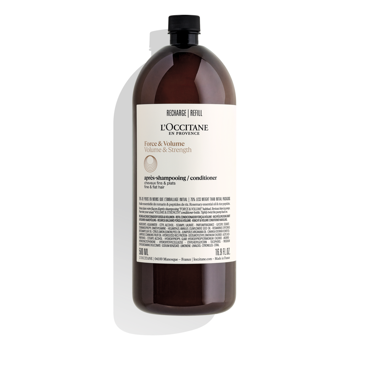 Eco-Refil Condicionador de Aromacologia Força & Volume 500mL, , large image number 0